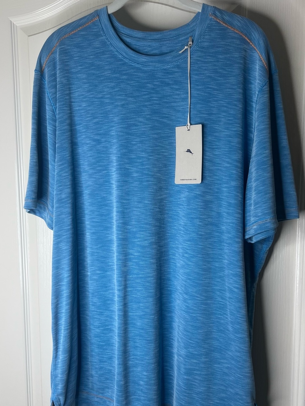Men's Short-Sleeve Heathered Blue Performance Tee